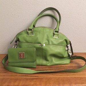 Green Tignanello Handbag and Matching Wallet
